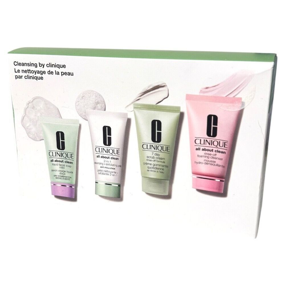 Clinique 4 Piece Cleansing‎ Set, travel size